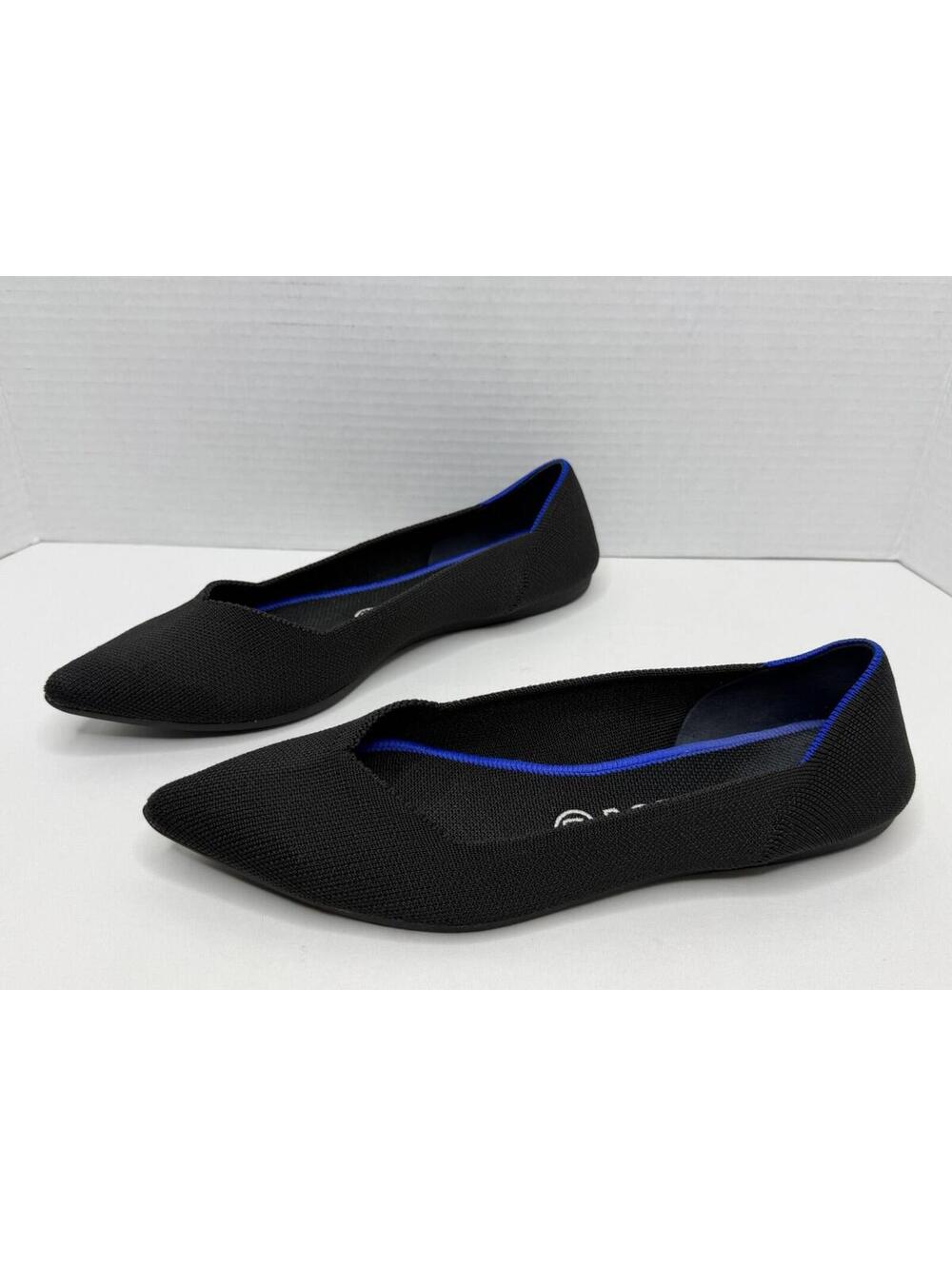 Rothy’s Original The Point Size 9.5 Black Knitted Flat Shoes P149
